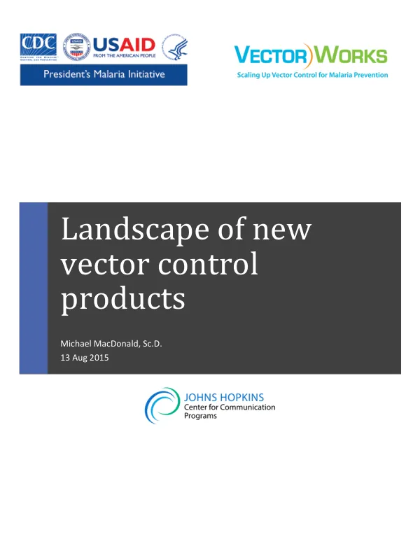 Landscape of New Vector Control Products