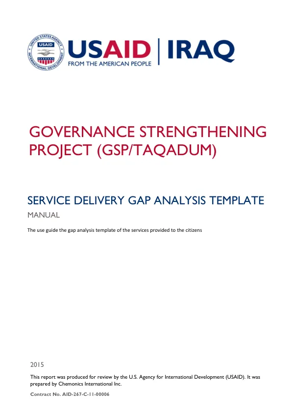 Service Delivery Gap Analysis Template