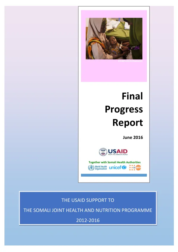 USAID READ Community Outreach (READ CO) Annual Report - January - September 2015