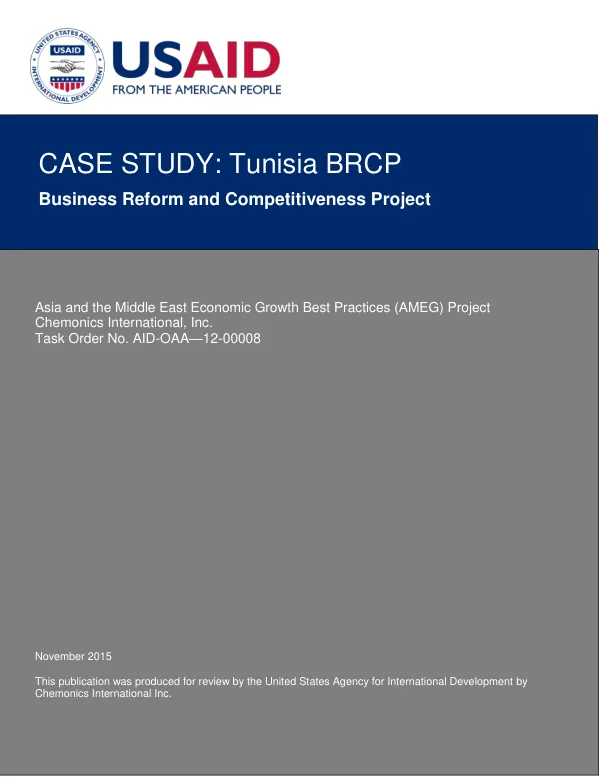 CASE STUDY: Tunisia BRCP Business Reform and Competitiveness Project