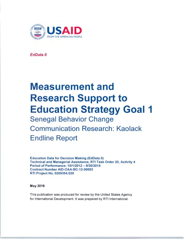 Objective 1 Assessment Report – Final – Public – Somalia