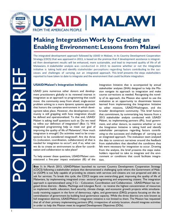 USAID/CHC Fourth Quarter and Second Annual Report (October 2014 – September 2015)