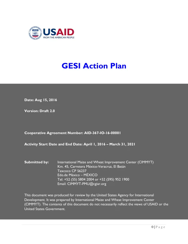 Nepal Seed and Fertilizer Project GESI Plan