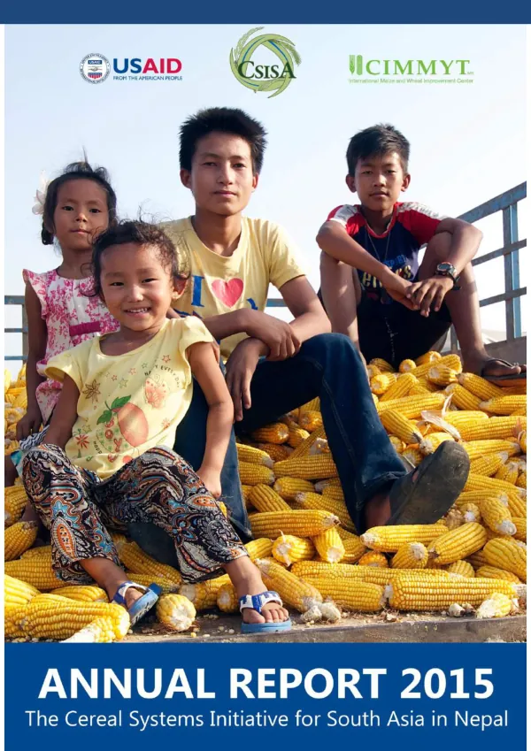 Cereal Systems Initiative for South Asia in Nepal: Annual Report 2015