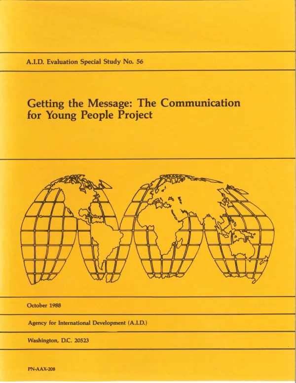 Getting the message : the communication for young people project