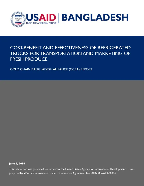 Cost-benefit and effectiveness of refrigerated trucks for transportation and marketing of fresh produce