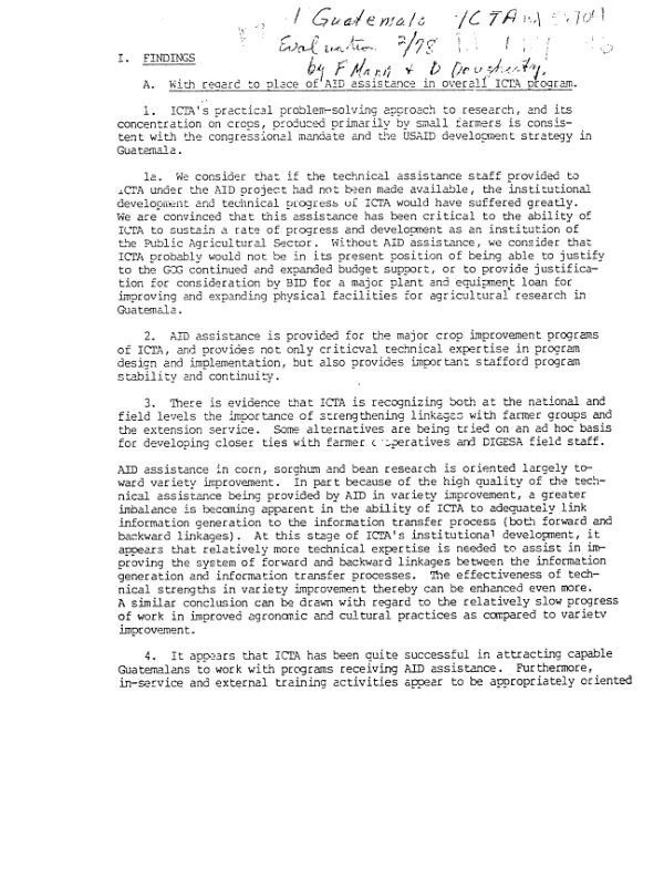 Guatemala ICTA evaluation