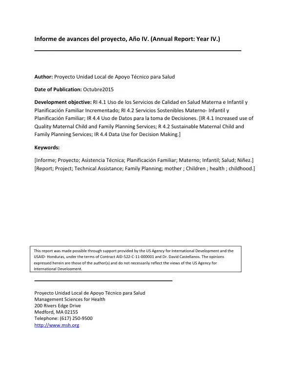 Feed the Future Zambia 2015 zone of influence interim assessment report