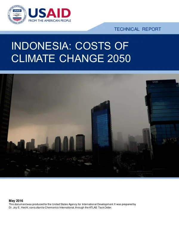 Indonesia : costs of climate change 2050 technical report