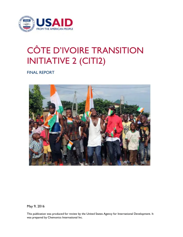 Cote d"Ivoire transition initiative 2 (CITI 2) : final report