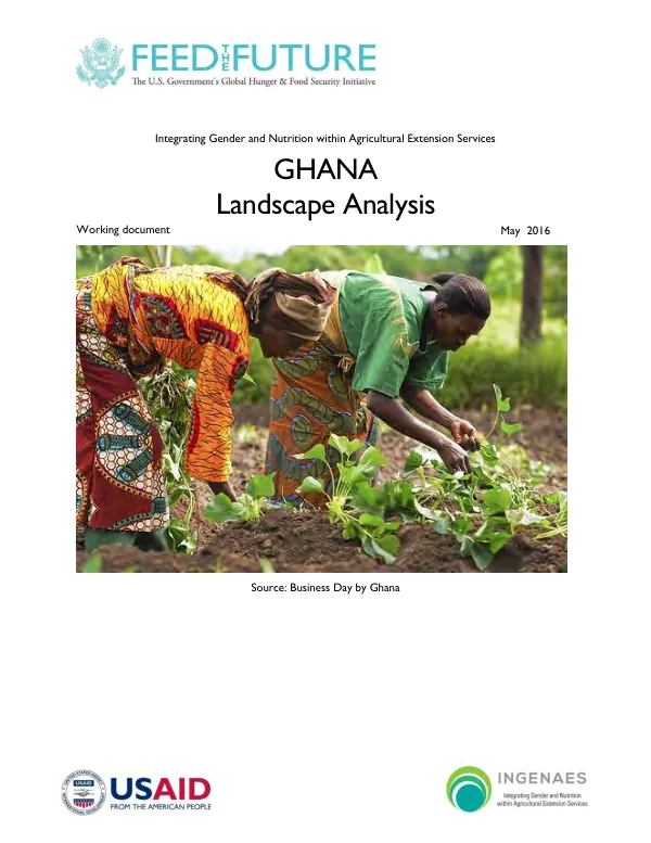 Ghana landscape study : working document
