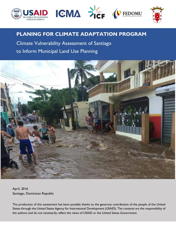 Climate vulnerability assessment of Santiago to inform municipal land use planning [Dominican Republic]