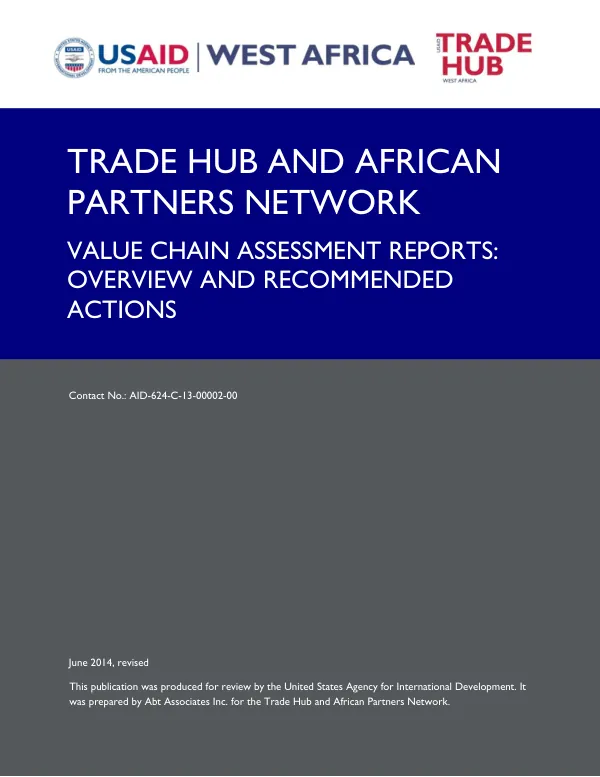 Opportunities to expand AGOA exports in seven West African countries