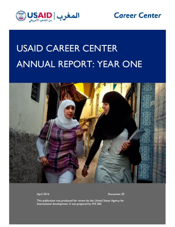 USAID career center annual report : year 1