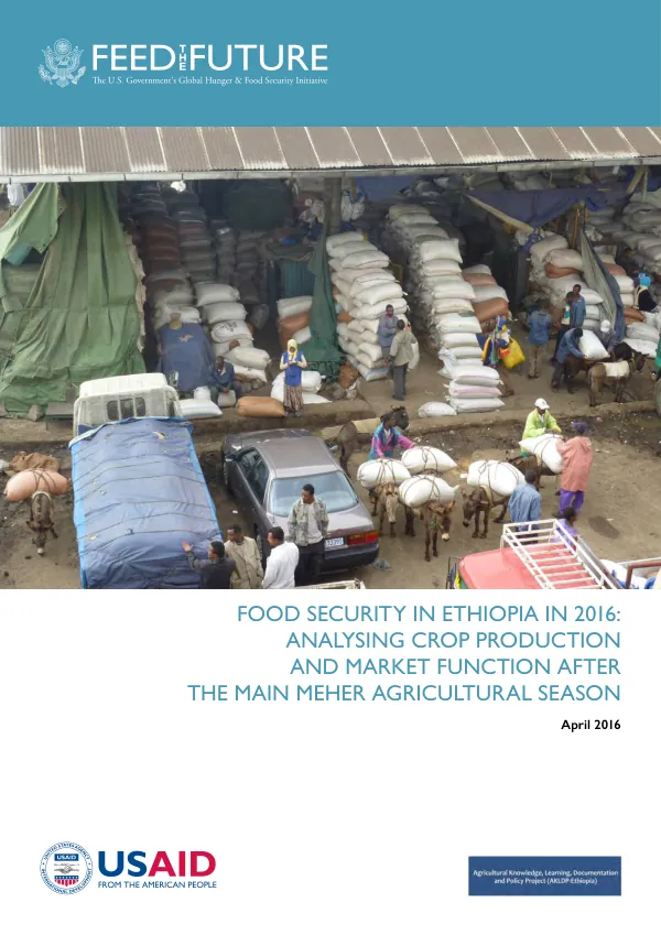 Food security in Ethiopia in 2016: analysing crop production and market function after the main meher agricultural season