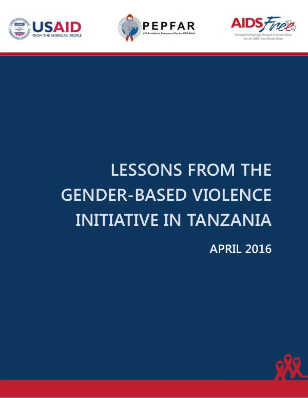 Lessons from the gender-based violence initiative in Tanzania