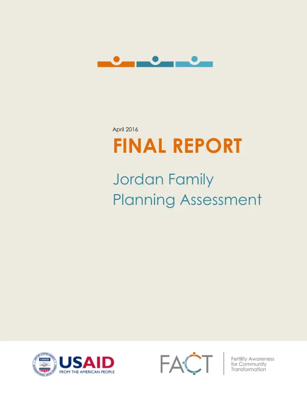 Final report : Jordan family planning assessment