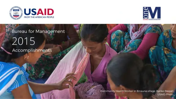 Bureau for Management 2015 accomplishments