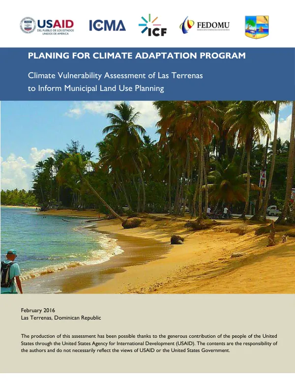 Climate vulnerability assessment of Las Terrenas to inform municipal land use planning [Dominican Republic]