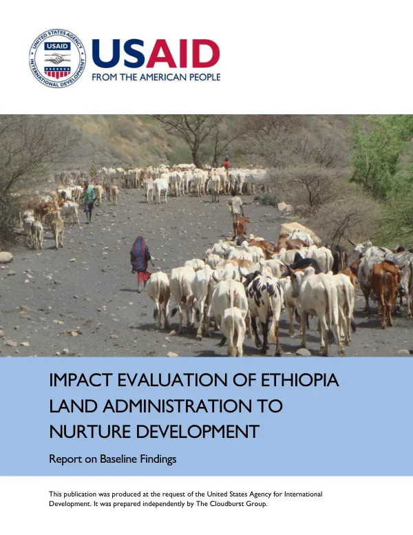 Impact evaluation of Ethiopia land administration to nurture development : report on baseline findings