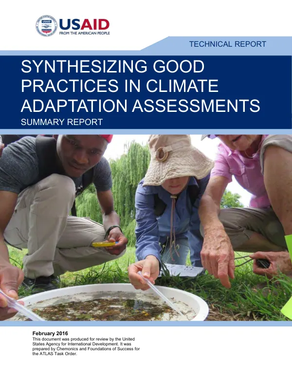 Synthesizing good practices in climate adaptation assessments : summary report