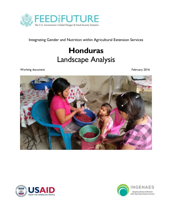 Honduras landscape study : working document