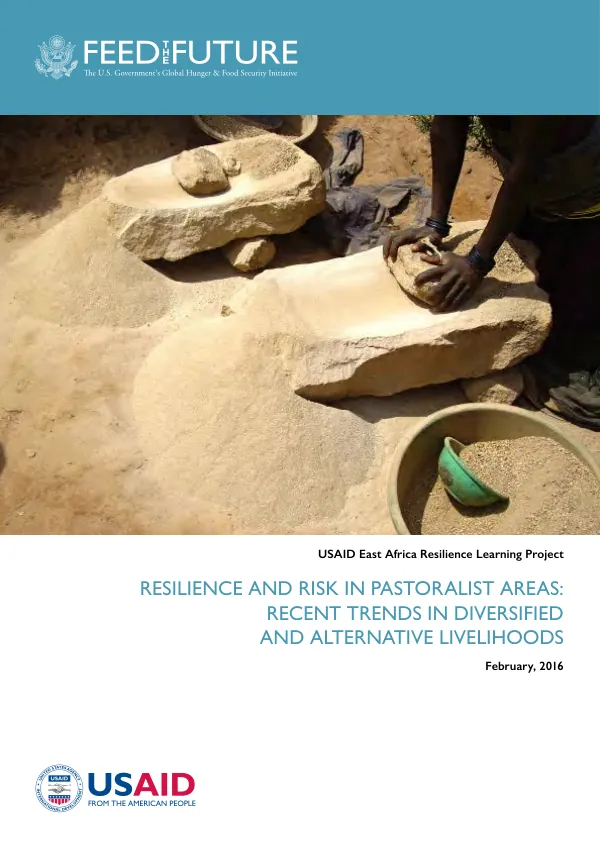 Resilience and risk in pastoralist areas : recent trends in diversified and alternative livelihoods