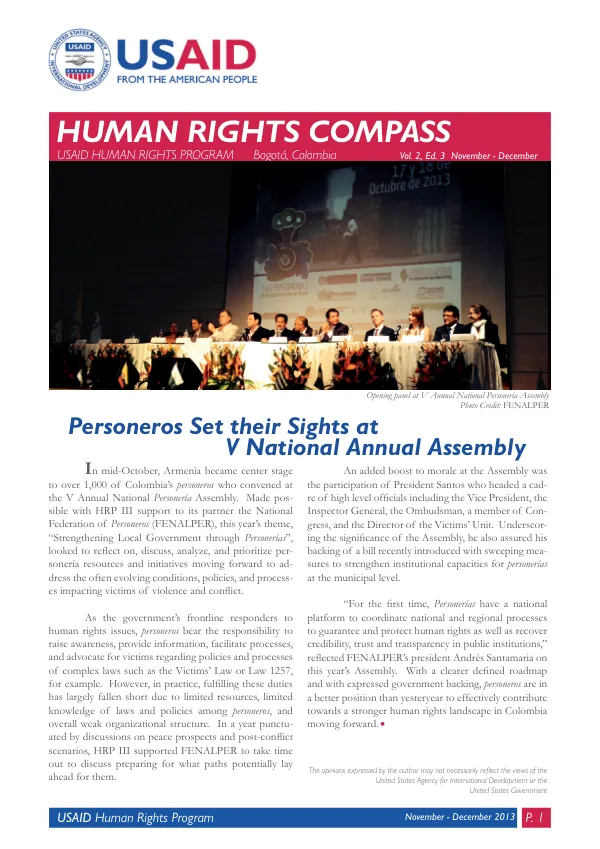 Human Rights Compass Vol. 2, Ed. 3 November - December 2013