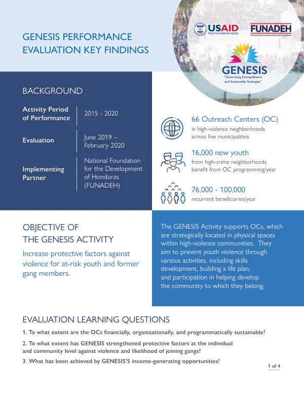 MESCLA GENESIS performance evaluation Briefer
