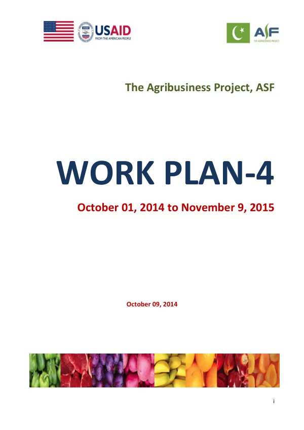 Annual Work Plan (Project Year-4)