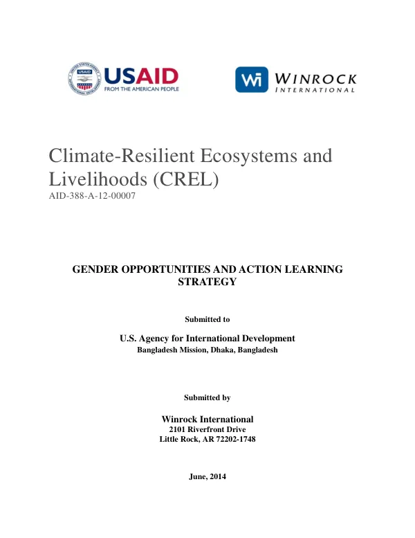Gender Opportunities and Action Learning Strategy