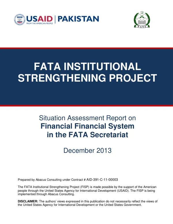 FISP. Situation Assessment of the Financial Management System. Dec 2014