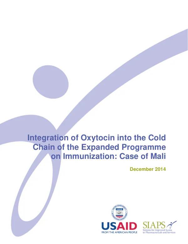 Integration of Oxytocin into the Cold Chain of the Expanded Programme on Immunization: Case of Mali