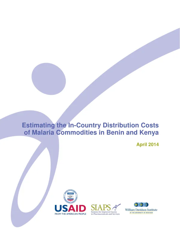 Estimating the In-Country Distribution Costs of Malaria Commodities in Benin and Kenya
