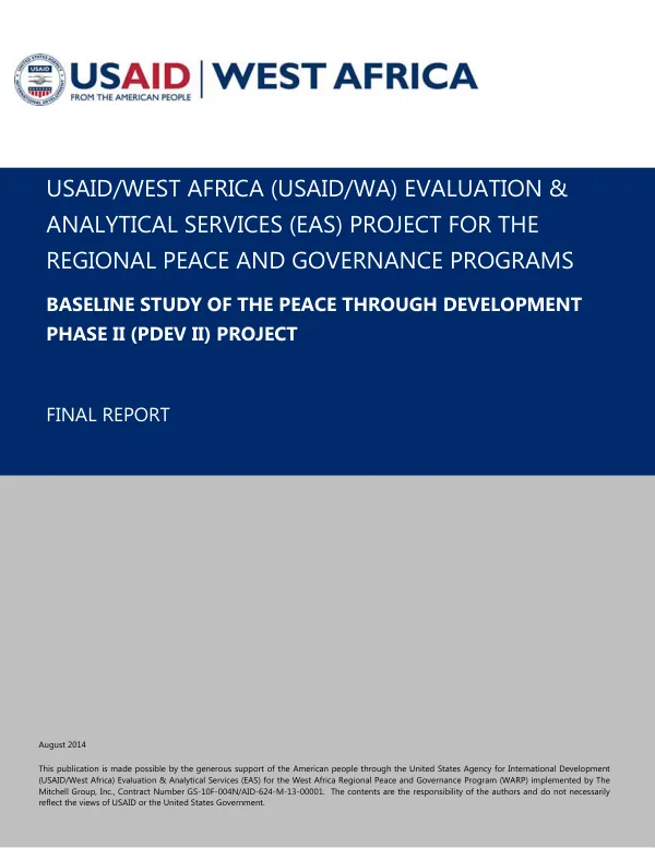 EAS West Africa - PDev II Baseline Study Report - August 2014