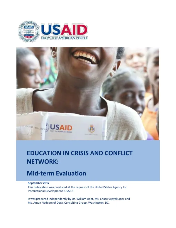 Education in crisis & conflict network : mid-term evaluation [executive summary]
