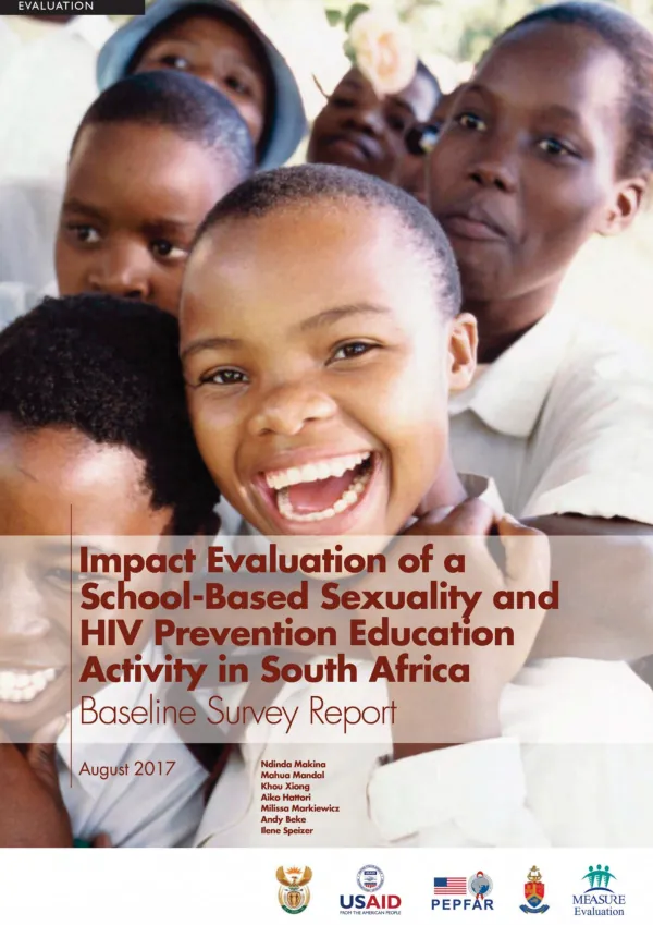 Impact evaluation of a school-based sexuality and HIV prevention education activity in South Africa : baseline survey report