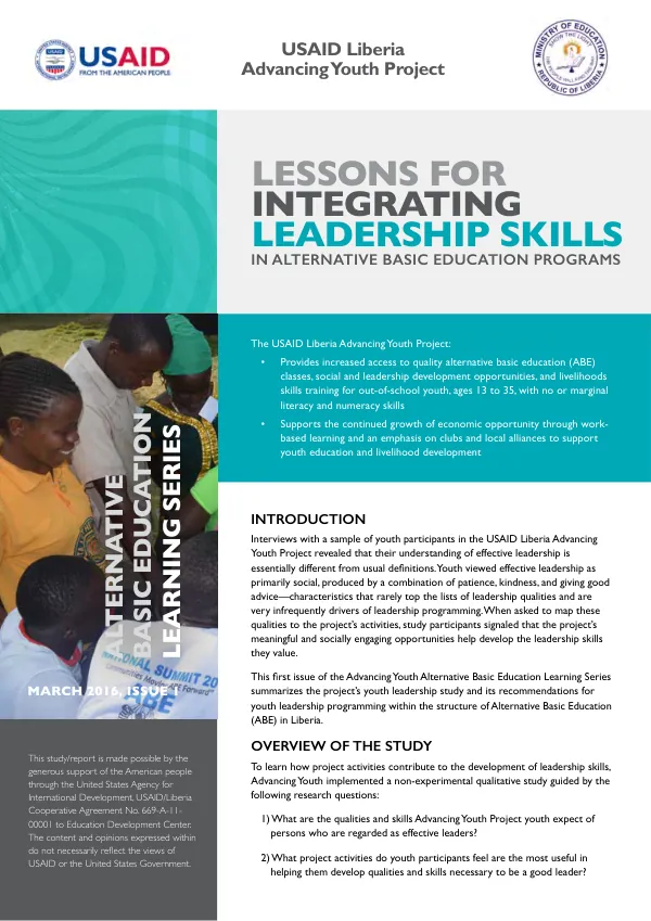 Performance evaluation of the USAID/Indonesia program to extend scholarships to achieve sustainable impacts (PRESTASI) 2 & 3