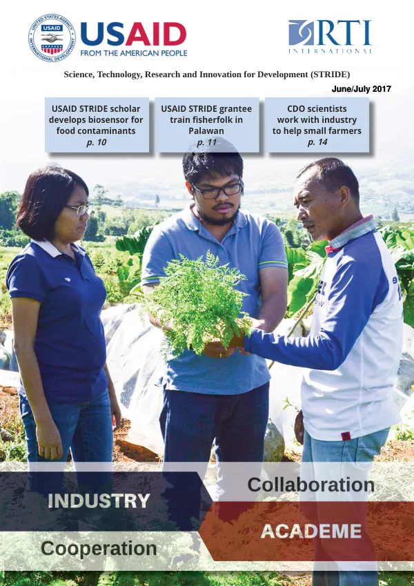 Science, technology, research and innovation for development program (STRIDE), June/July: industry, collaboration, cooperation, academe [newsletter]