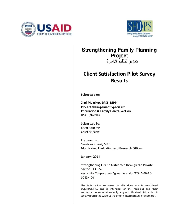 Assessment of management capacity strengthening needs in target operational districts