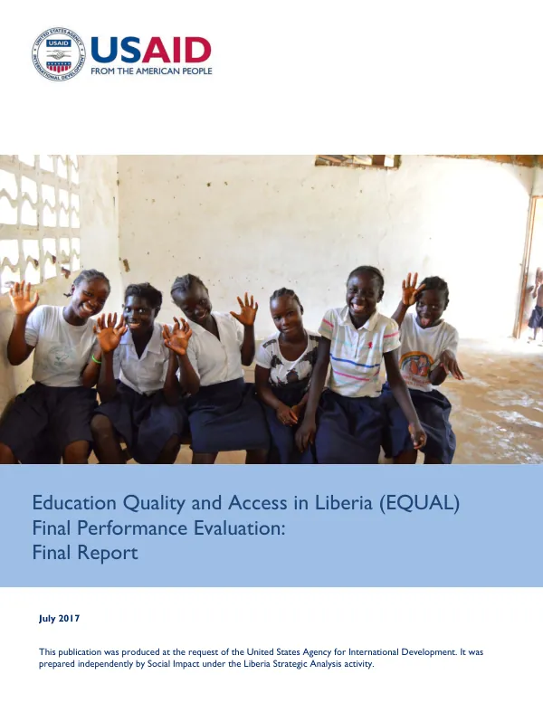 Education quality and access in Liberia : final performance evaluation report