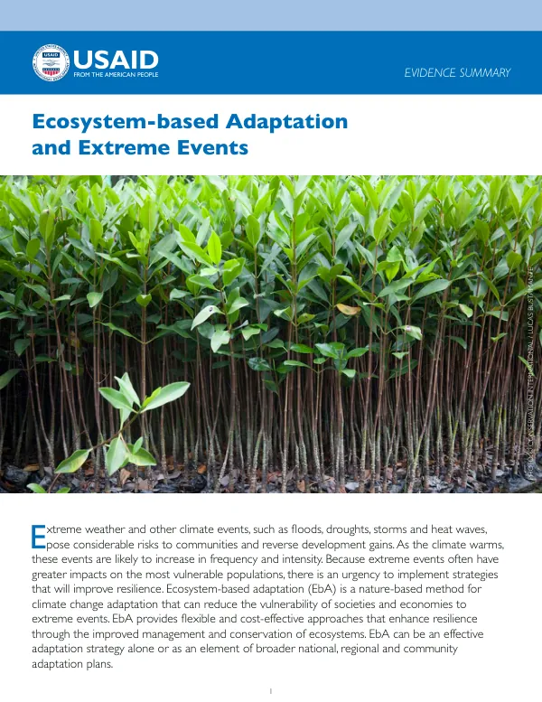 Ecosystem-based adaptation and extreme events