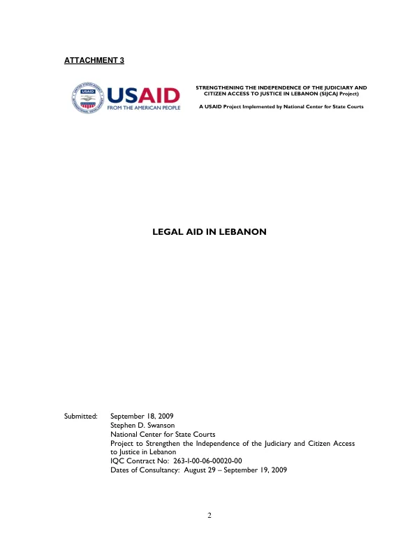 Legal aid in Lebanon