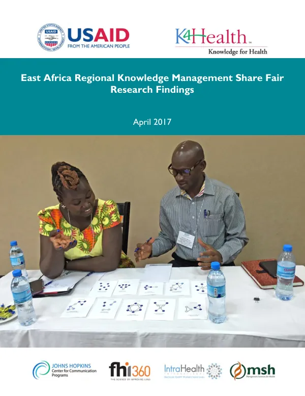 East Africa regional knowledge management share fair research findings